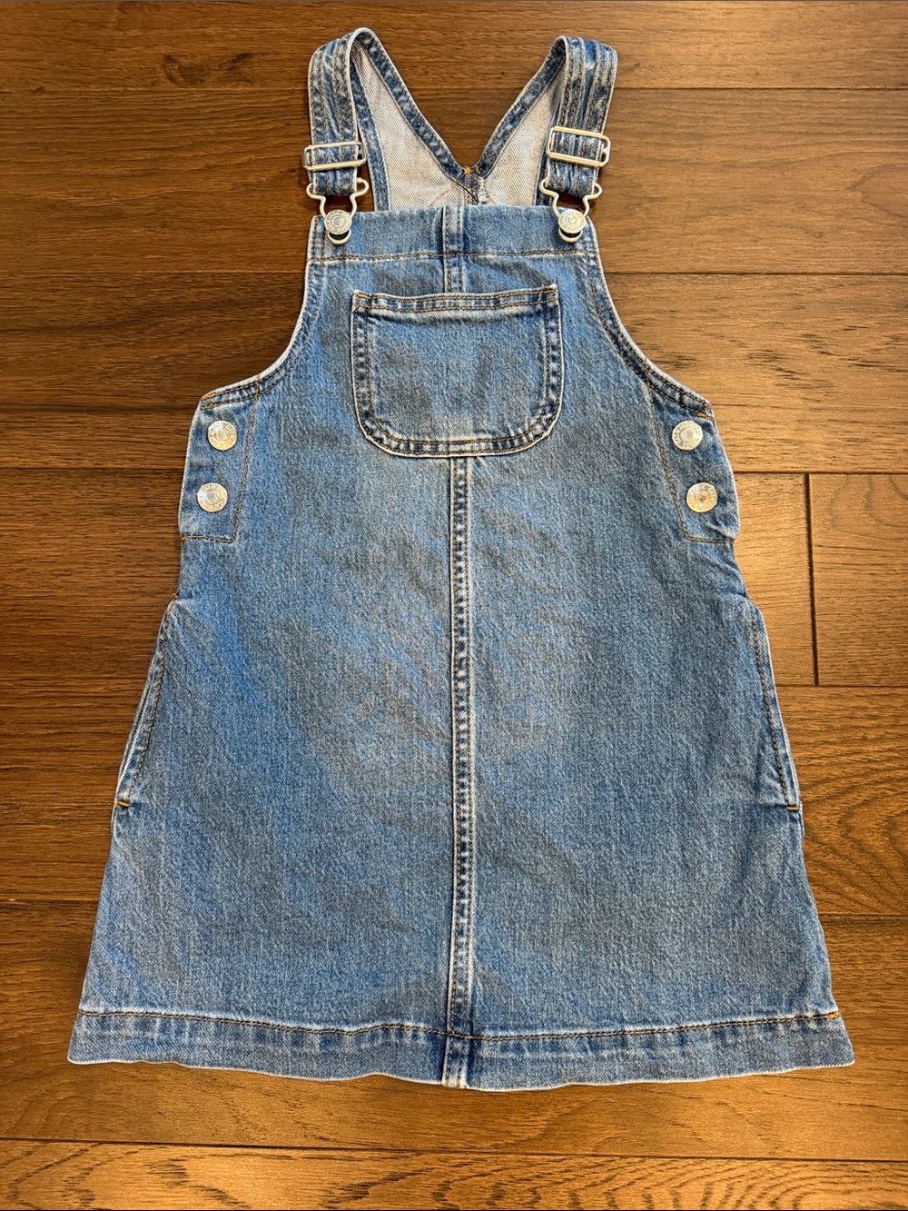 Cat & Jack Light Blue Denim Overall Dress Size XS 4/5 - C34-080